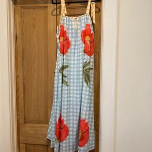 Floral Blue Maxi Dress